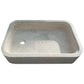 TCSC | Beige Travertine Rectangular Wall-mount Bathroom Sink Hidden Drain (W)16" (L)24" (H)5"