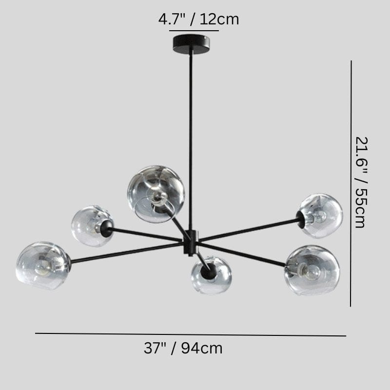 Residence Supply 6 Head: 37" x 21.6" / 94 x 55cm / 35W / Warm White 3000K Berachah Indoor Chandelier