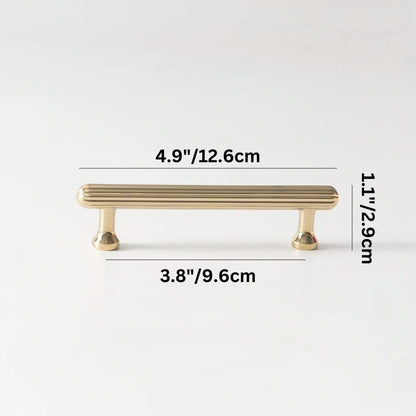 Residence Supply Hole to Hole: 3.8" / 9.6cm / Bright Gold Berdo Knob & Pull Bar