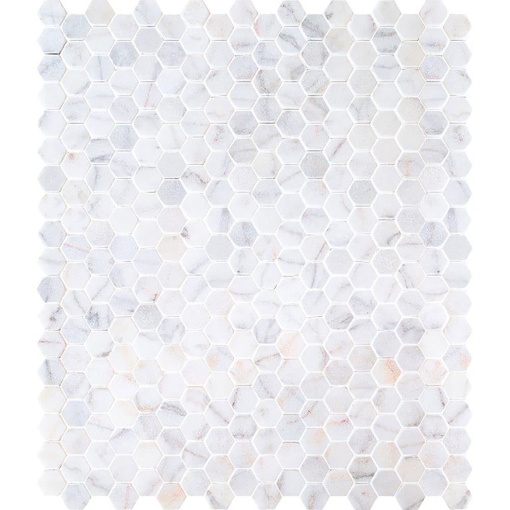 TCSC | Bianco Ibiza White Marble Tumbled Mosaic Floor and Wall Tile - Livfloors Collection