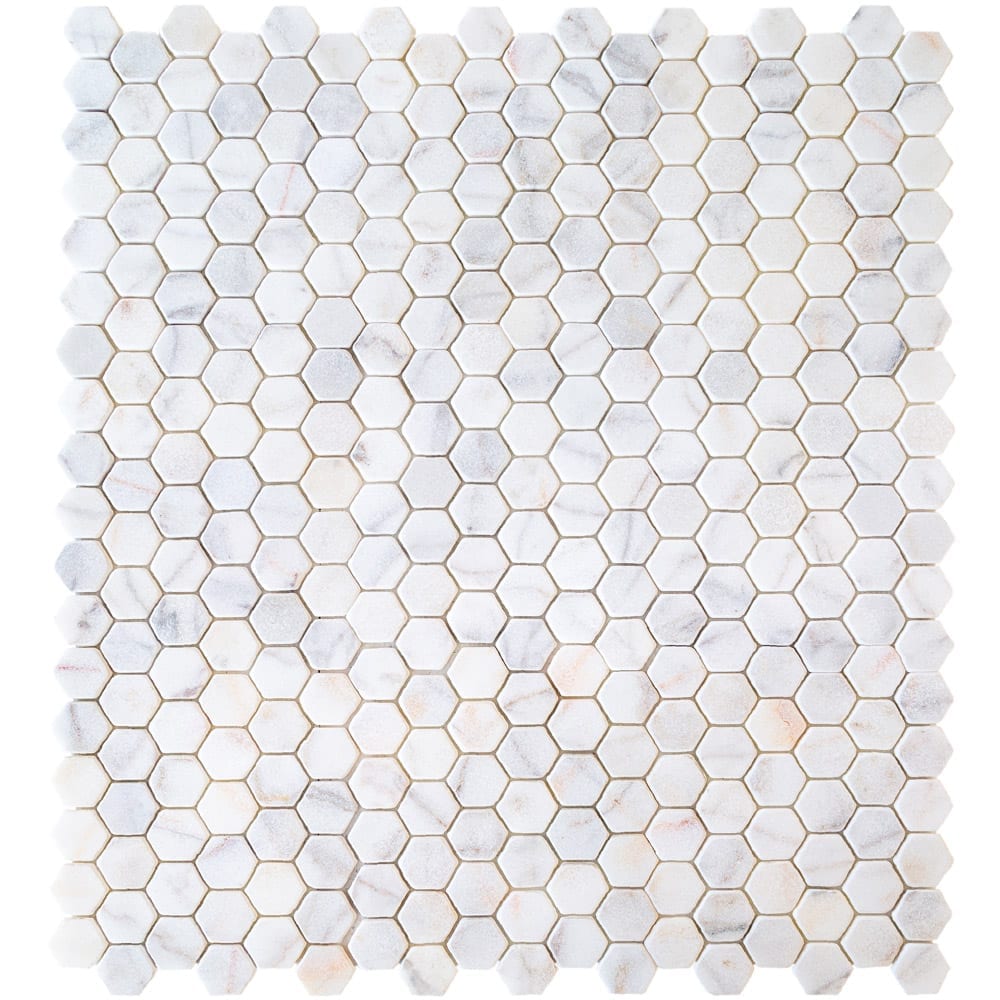 TCSC | Bianco Ibiza White Marble Tumbled Mosaic Floor and Wall Tile - Livfloors Collection