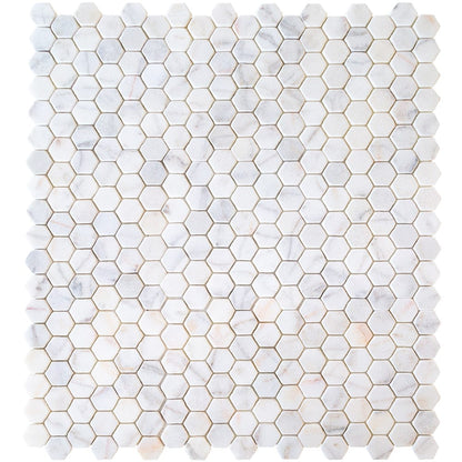 TCSC | Bianco Ibiza White Marble Tumbled Mosaic Floor and Wall Tile - Livfloors Collection