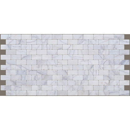 TCSC | Bianco Ibiza White Marble Tumbled Mosaic Floor and Wall Tile - Livfloors Collection