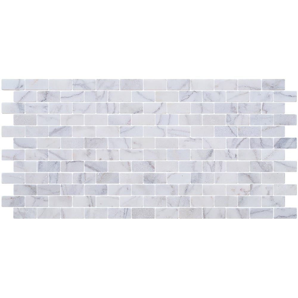 TCSC | Bianco Ibiza White Marble Tumbled Mosaic Floor and Wall Tile - Livfloors Collection