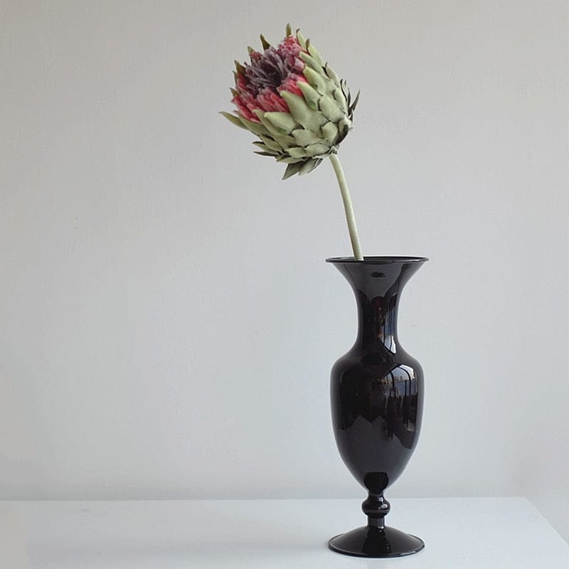 Kanyon Shop Black Sculptural Glass Vase