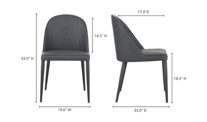 Moe's BURTON DINING CHAIR- SET OF TWO-Black Fade