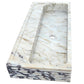 TCSC | Calacatta Viola Gold Marble Wall-mount Bathroom Sink Horizontal Fluted (W)16" (W)36" (H)5"