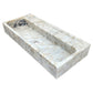 TCSC | Calacatta Viola Gold Marble Wall-mount Bathroom Sink Horizontal Fluted (W)16" (W)36" (H)5"