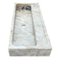 TCSC | Calacatta Viola Gold Marble Wall-mount Bathroom Sink Horizontal Fluted (W)16" (W)36" (H)5"