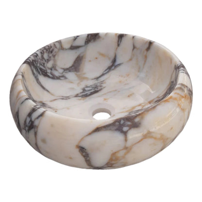 TCSC | Calacatta Viola Marble Above Vanity Round Bathroom Sink Polished (D)16" (H)6"