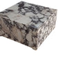 Calacatta Viola Marble Rectangular Prism Block Design Coffee Table (W)24" (L)24" (H)12"