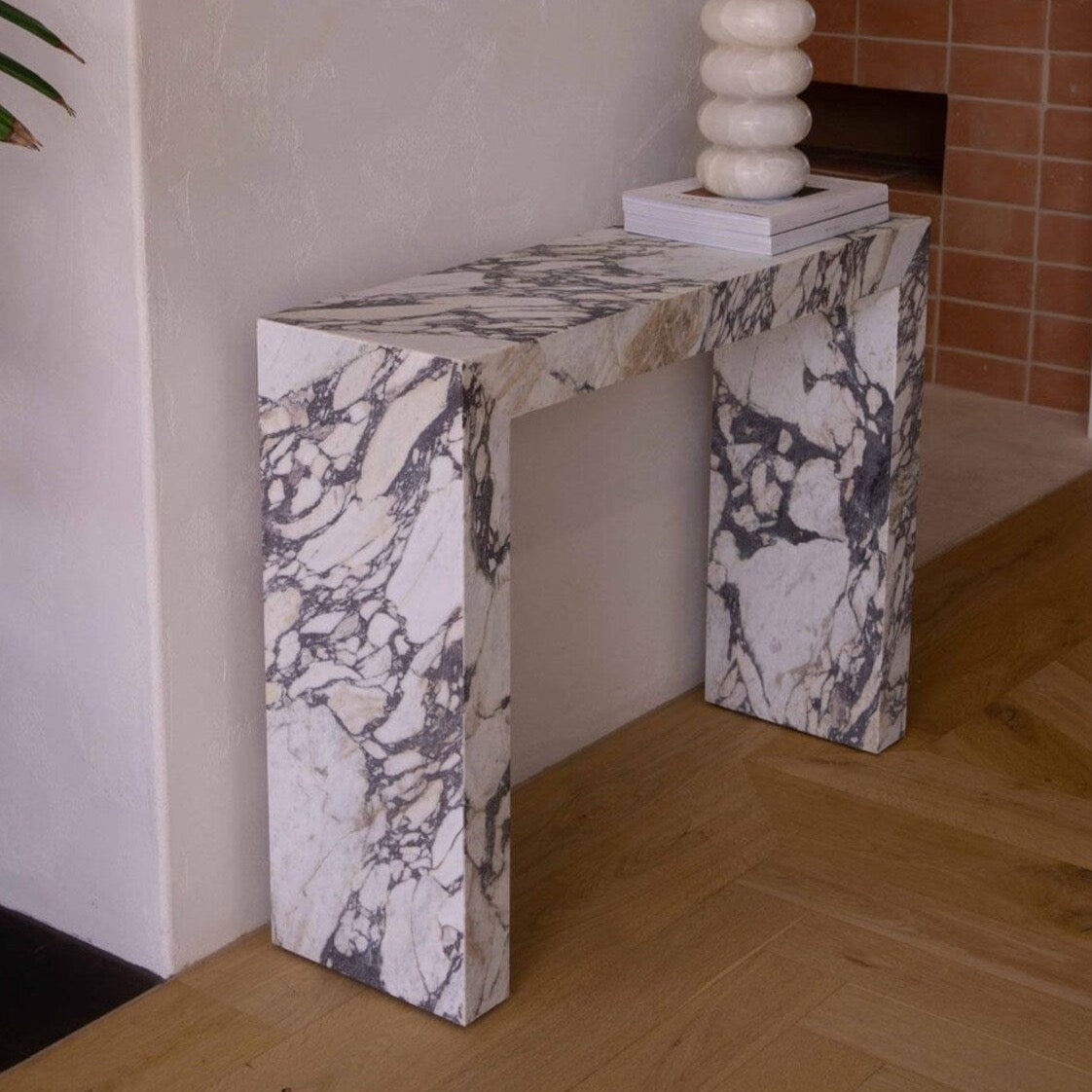 TCSC | Calacatta Viola Marble Rectangular Console Polished (W)12" (L)40" (H)30"