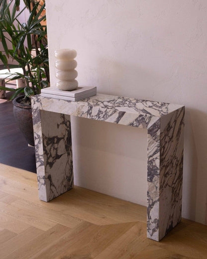 TCSC | Calacatta Viola Marble Rectangular Console Polished (W)12" (L)40" (H)30"