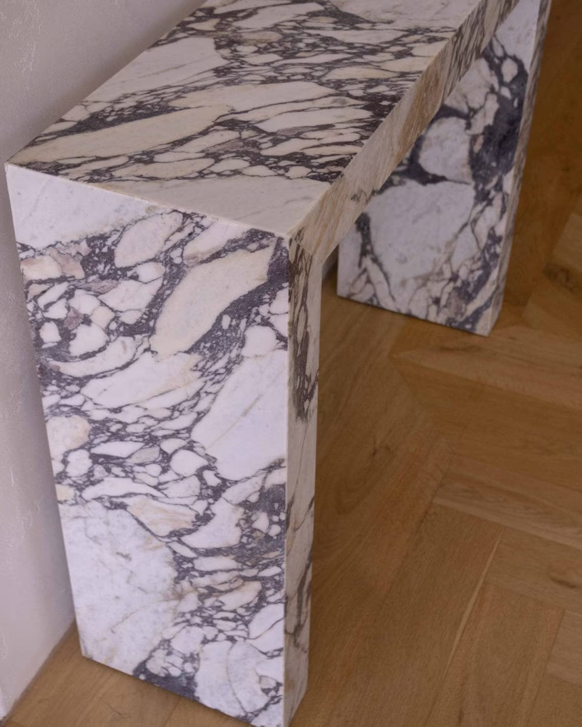 TCSC | Calacatta Viola Marble Rectangular Console Polished (W)12" (L)40" (H)30"