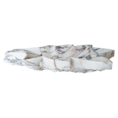 TCSC | Calacatta Viola Marble Leaf Design Above Vanity Bathroom Sink Honed