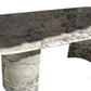 Calacatta Viola Marble Oval Dining Table with C Shape Marble Legs Polished