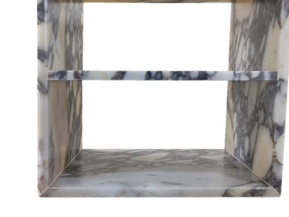 TCSC | Calacatta Viola Marble End/Side Table, Nightstand Polished (W)14" (L)18" (H)18"