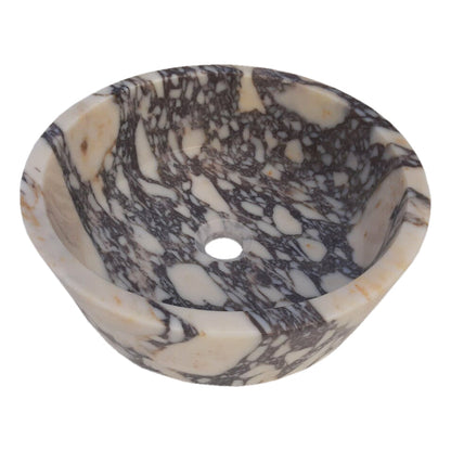 TCSC | Calacatta Viola Marble Tapered Above Vanity Bathroom Sink Honed/Matte (D)16" (H)6"