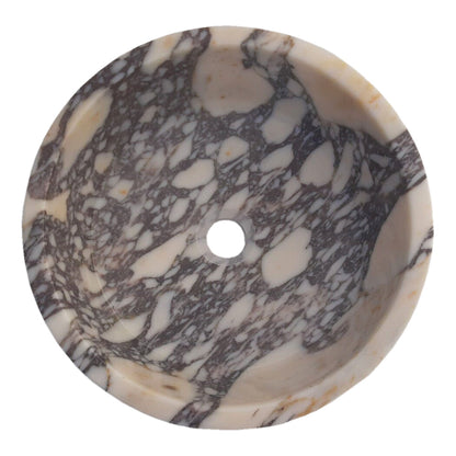 TCSC | Calacatta Viola Marble Tapered Above Vanity Bathroom Sink Honed/Matte (D)16" (H)6"