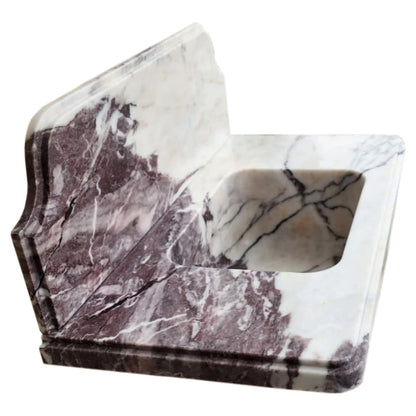 TCSC | Calacatta Viola Marble Above-vanity Wall-mount Bathroom Sink with 10" Backsplash