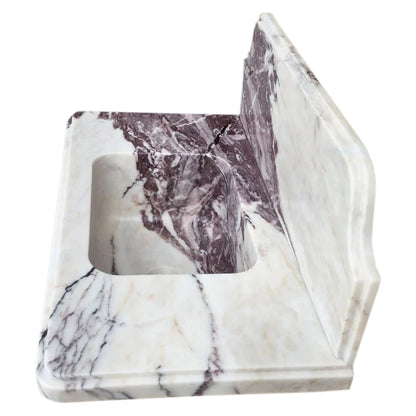 TCSC | Calacatta Viola Marble Above-vanity Wall-mount Bathroom Sink with 10" Backsplash