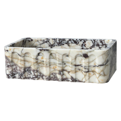 TCSC | Calacatta Viola Marble Wall-mount Bathroom Vanity Sink Fluted Front (W)19.5" (L)31.5" (H)10" (Copy)