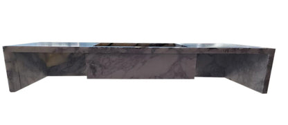 TCSC | Calacatta Viola Marble Wall-mount Bathroom Vanity Sink Fluted Front (W)20" (L)56"