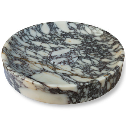 TCSC | Calacatta Viola Marble Natural Stone Round Above Vanity Bathroom Sink Polished (D)15.5" (H)4.5"