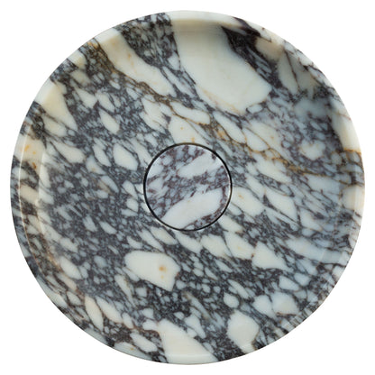 TCSC | Calacatta Viola Marble Natural Stone Round Above Vanity Bathroom Sink Polished (D)15.5" (H)4.5"