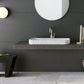 Carrara White Marble Rectangular Above Vanity Bathroom Sink Polished (W)16" (L)32" (H)5"