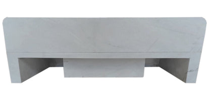 TCSC | Carrara White Marble Wall-mount Bathroom Sink with Backsplash (W)18" (L)36" (H)6"