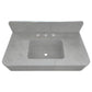 Carrara White Marble Wall-mount Bathroom Sink with Backsplash (W)18" (L)36" (H)6"