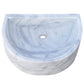 Natural Stone Carrara White Marble Wall-Mount Bathroom Marble Sink (W)24" (L)20" (H)6"