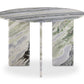 Moe's CELIA ROUND DINING TABLE GREEN ONYX MARBLE