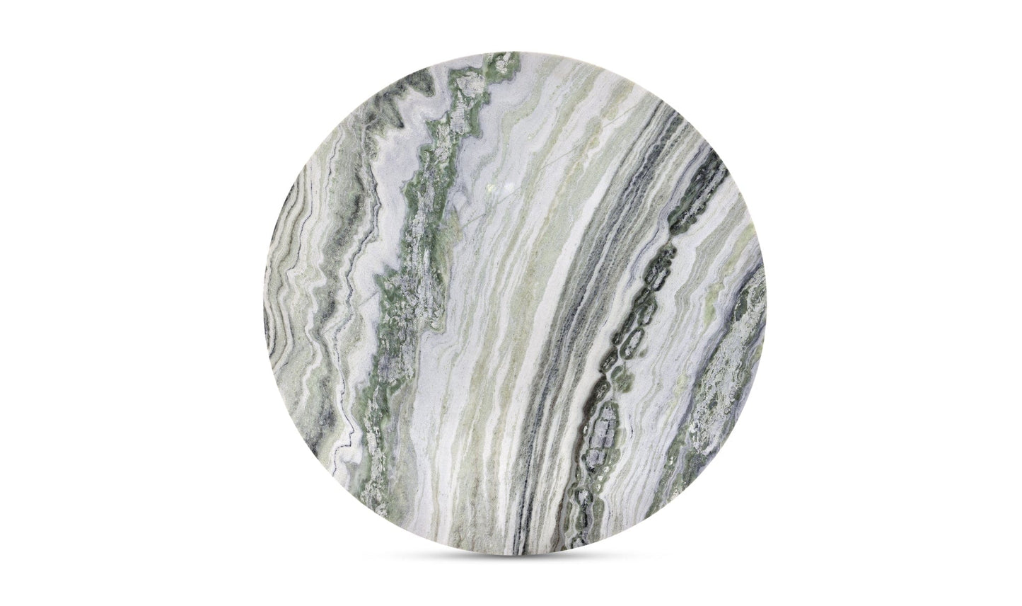 Moe's CELIA ROUND DINING TABLE GREEN ONYX MARBLE