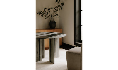 Moe's CELIA ROUND DINING TABLE PANDA MARBLE