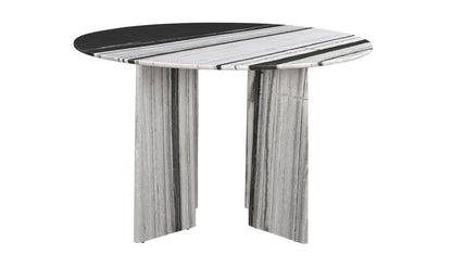 Moe's CELIA ROUND DINING TABLE PANDA MARBLE