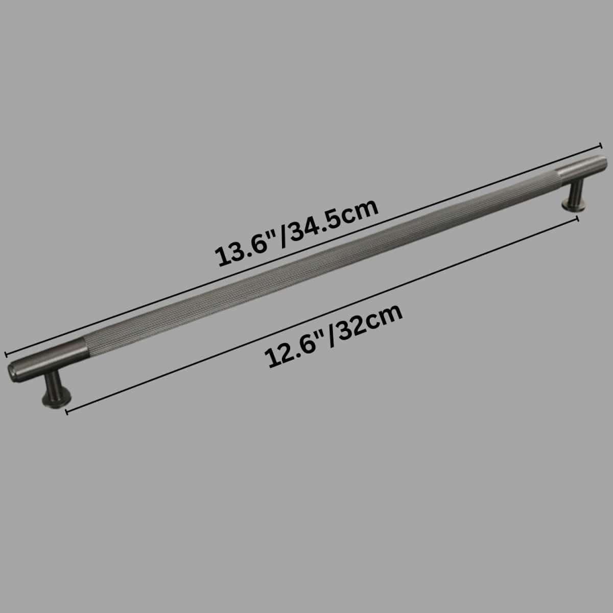 Residence Supply Hole to Hole: 12.6" / 32cm / Dark Grey Cepo Knob & Pull Bar