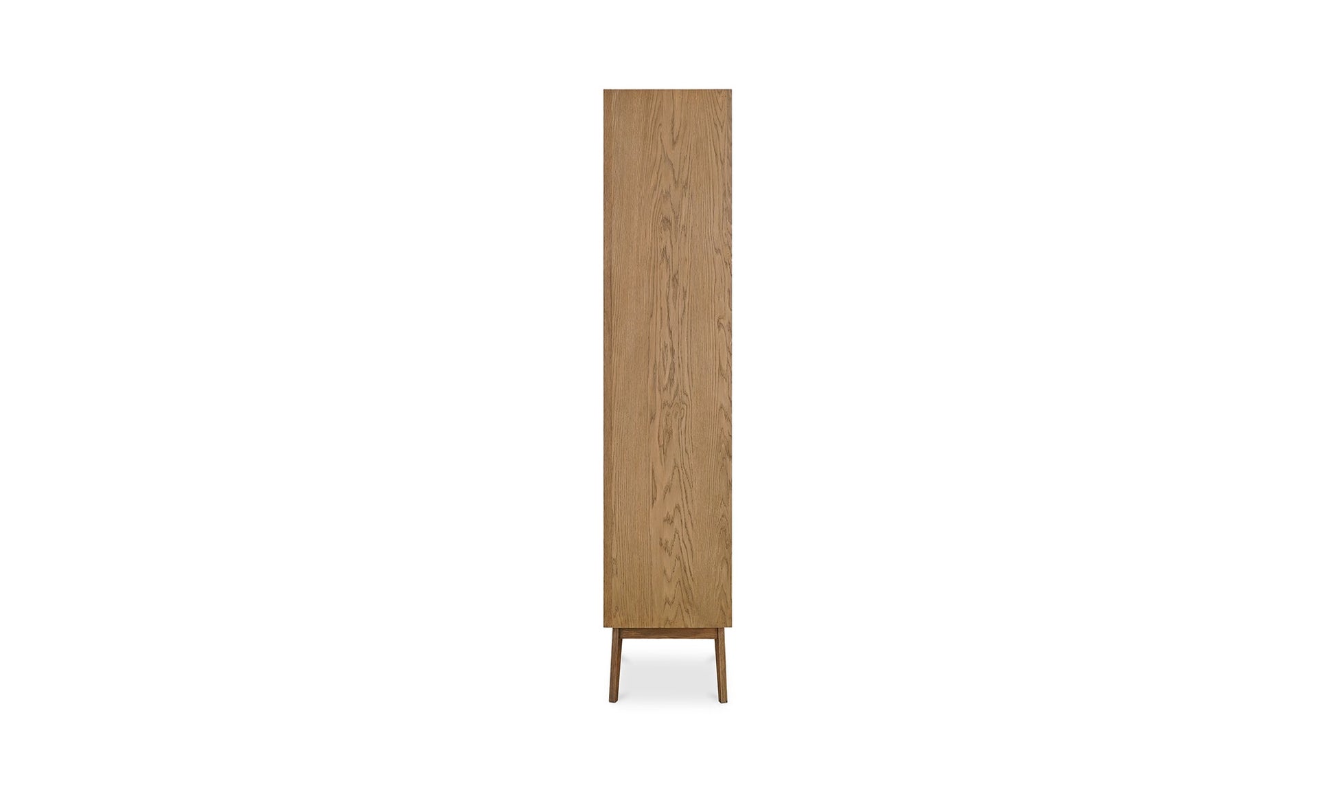 Moe's CHARLTON TALL CABINET Organic Bookshelf Slab with Glass Shelves