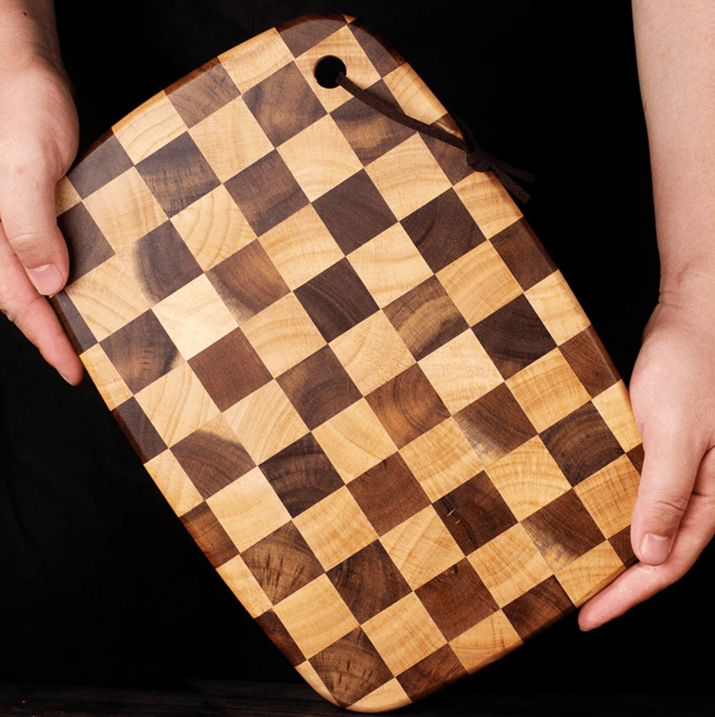 Kanyon Shop Style 2 Checkerboard Acacia Wood Cutting Board