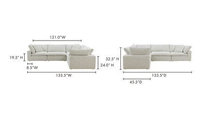 Moe's CLAY CLASSIC L MODULAR SECTIONAL