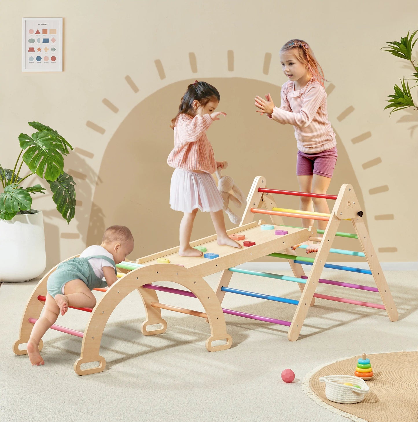 Tiny Land climbing set Tiny Land® 5-in-1 Rainbow climbing set