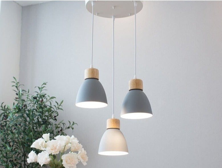 Residence Supply Gray- 3 Heads- Disc Colorato Pendant Light