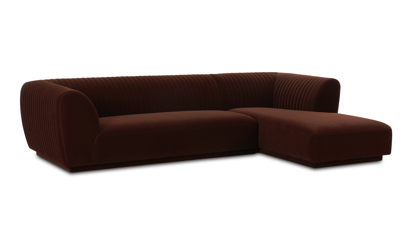 Moe's Copy of ZANDRO SECTIONAL RIGHT- WARM BROWN