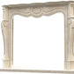 Crema Marfil Marble French Villa Style Hand-carved Fireplace Surround (W)12" (L)48" (H)39.5"