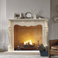 Crema Marfil Marble French Villa Style Hand-carved Fireplace Surround (W)12" (L)48" (H)39.5"