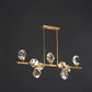 Residence Supply B - 9 Lights - 37.4" x 10.2 x 24.8" / 95cm x 26cm x 63cm - 45W / Warm Light Cristal Chandelier