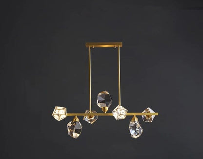 Residence Supply B - 7 Lights - 28.3" x 10.2 x 24.8" / 72cm x 26cm x 63cm - 35W / Warm Light Cristal Chandelier