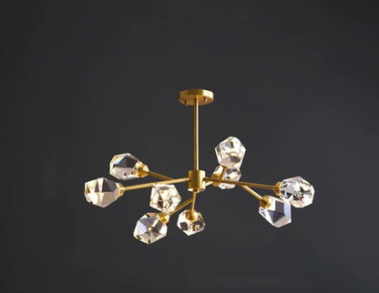 Residence Supply A - 9 Lights - 31.5" x 17.7" / 80cm x 45cm - 45W / Warm Light Cristal Chandelier