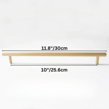 Residence Supply Hole to Hole: 10" / 25.6cm / Satin Brass Cucao Knob & Pull Bar